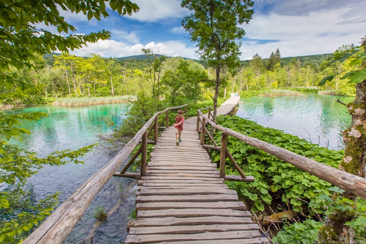 Travel Photography Tips - My son wanted to run at Plitvice Lakes National Park in Croatia. So I let him.