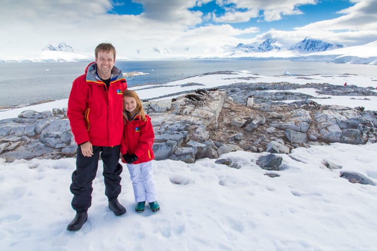 Family travel tradition: In Antarctica (8 years old)