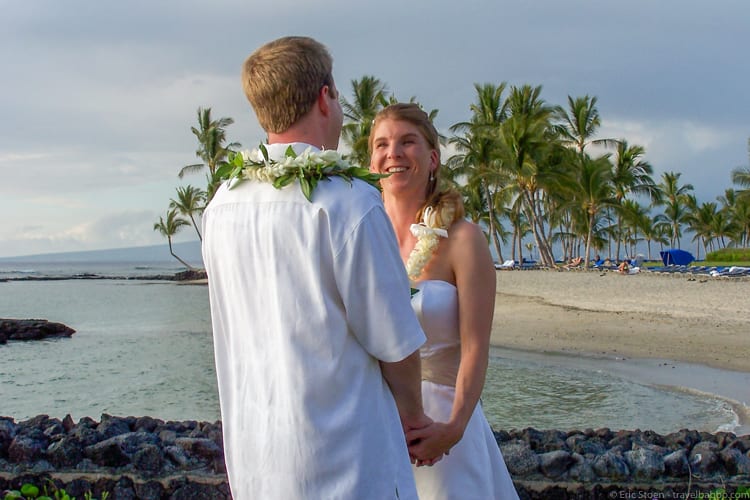 Twist of fate: Big Island, Hawaii 2004. Getting married. 