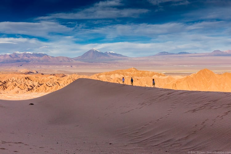 Atacama Desert with Kids - Valle de la Muerte dunes 