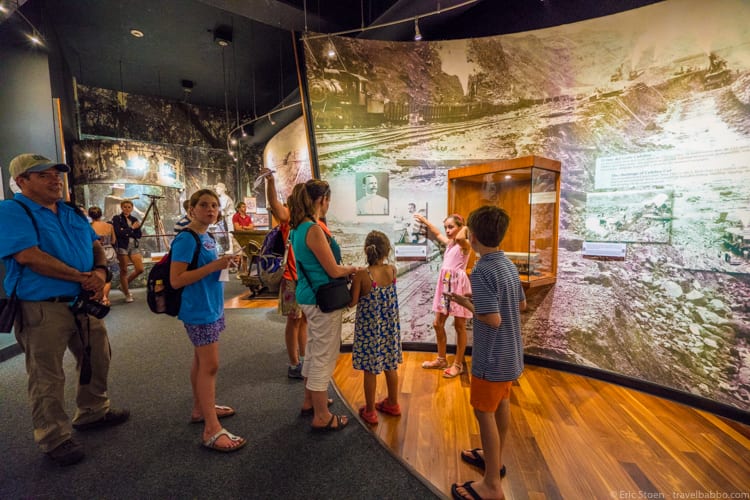 Panama Family Travel - A scavenger hunt in the Panama Canal Museum