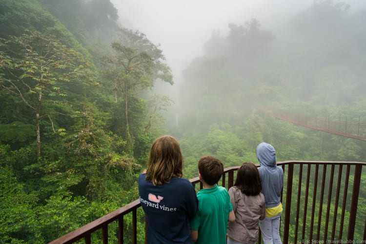Panama Family Travel - Looking at waterfalls