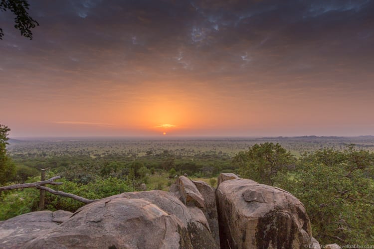 Best hotel views: Sunrise from the Serengeti Pioneer Camp