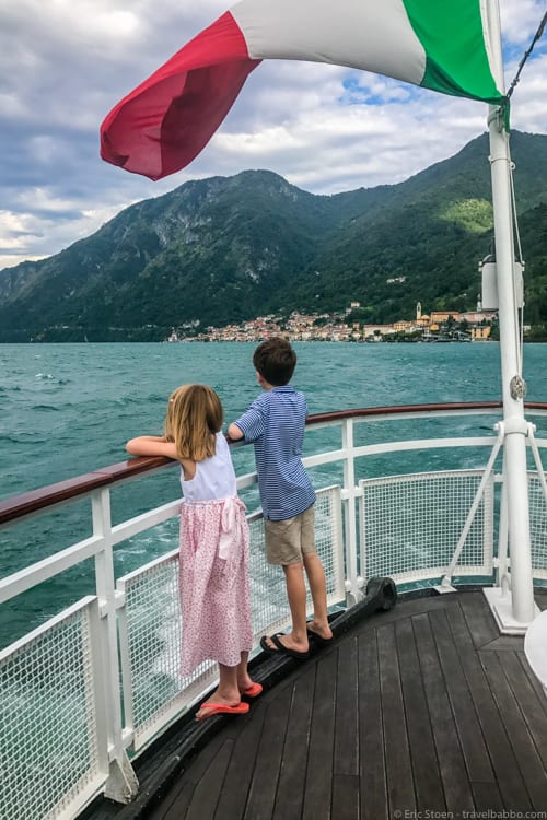 Lake Como with Kids: On the Lake Como steamboat