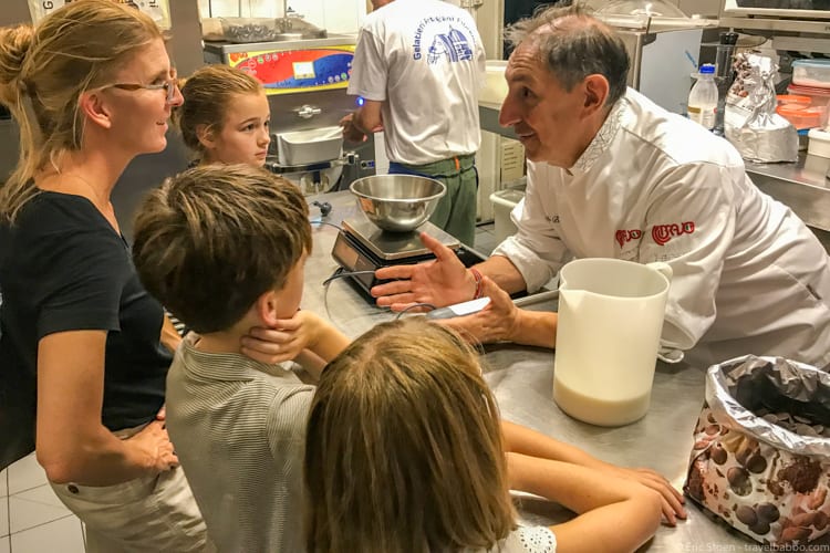 Florence with kids: Making gelato with the incomparable Tulio Bondi