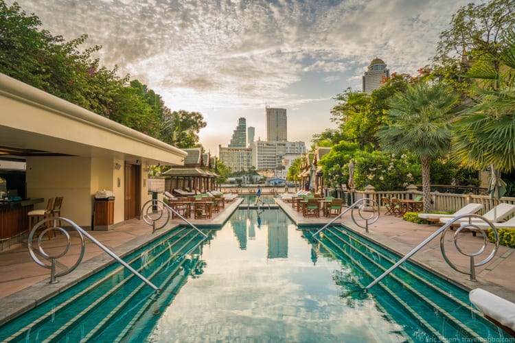 Bangkok layover - the pool at the Peninsula Bangkok