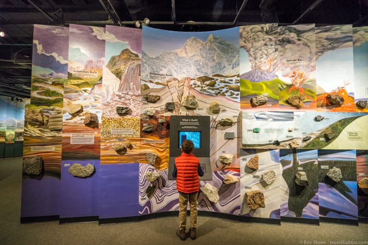 Things to do in Cleveland with Kids: Studying rocks at the Cleveland Museum of Natural History
