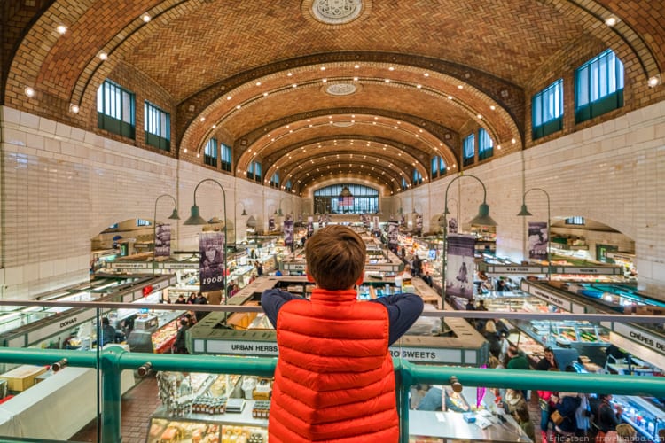 Cleveland with Kids: The West Side Market from the overlook
