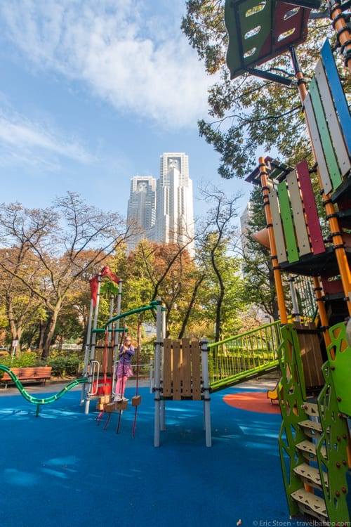 Tokyo with kids - The new playground across the street from the Park Hyatt