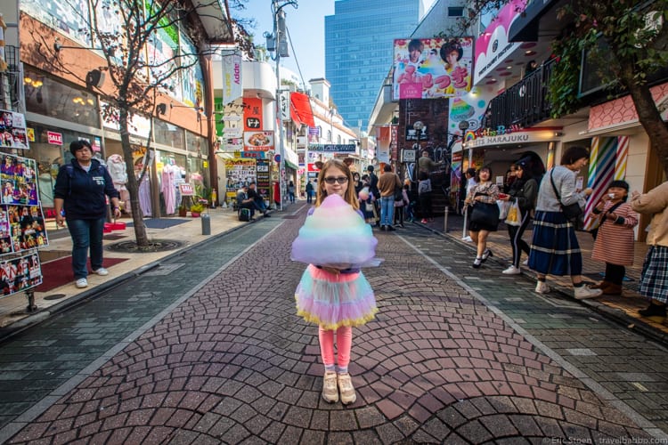Tokyo with kids - Cotton candy!