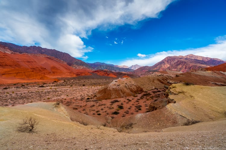 Salta photography:When the clouds covered up the sun, the colors of the desert really came alive! 