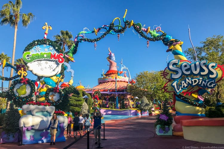 Universal Orlando Holidays: The entrance to Seuss Landing