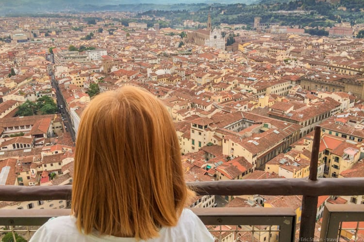 Europe Family Bucket List: Looking out from the top of Florence's Duomo