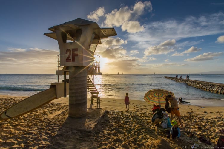 Affordable Hawaii: Waikiki Beach at Sunset
