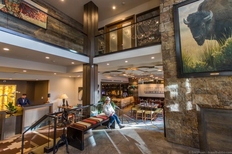 Jackson Hole with Kids: The lobby of Hotel Jackson
