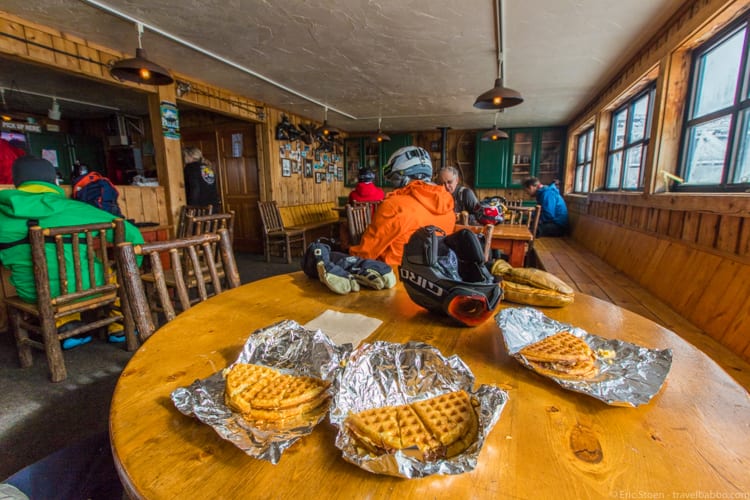 Jackson Hole with Kids: Gourmet waffles at the top