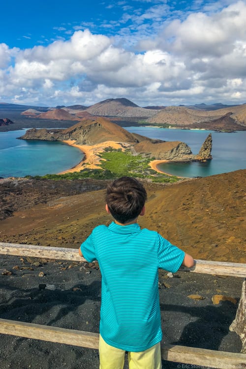 Galapagos with Kids - At the Bartolome Island overlook