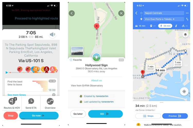 Best travel apps - Waze and Google Maps