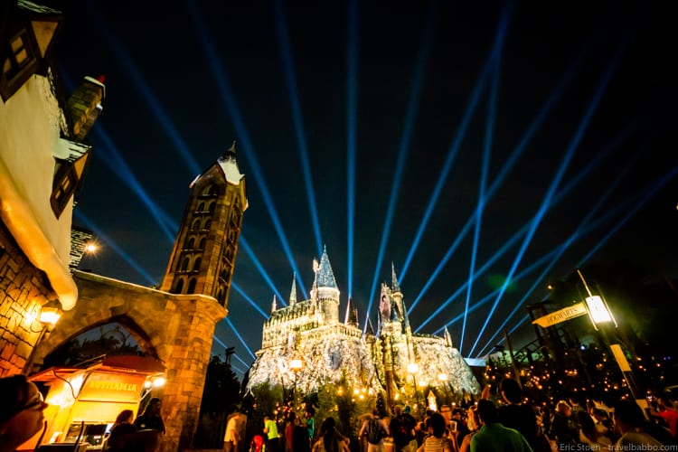 Universal Orlando - At the end of the Nighttime Lights at Hogwarts Castle show