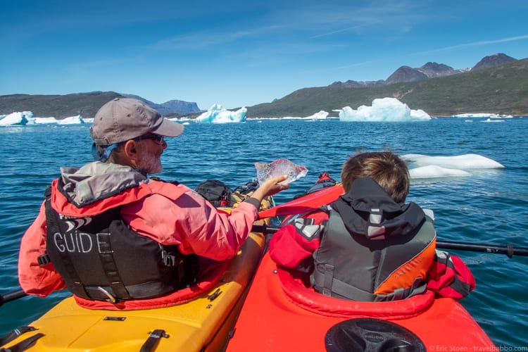 Greenland with kids - Learning about different types of ice from Alvaro