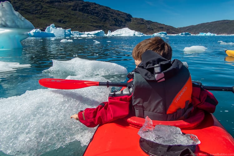 Greenland with kids - Getting up close to sea ice