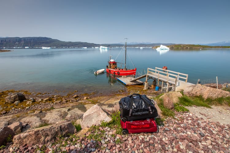 Greenland with kids - Our small duffels - in Itilleq
