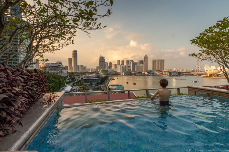 Singapore with kids - From one of the Fullerton Bay Hotel's Jacuzzis