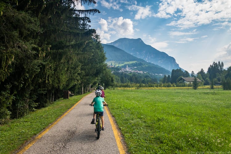 Dolomites with kids: Riding through Val di Fiemme