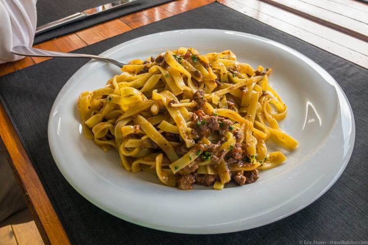 Dolomites with kids: Tagliatelle with deer