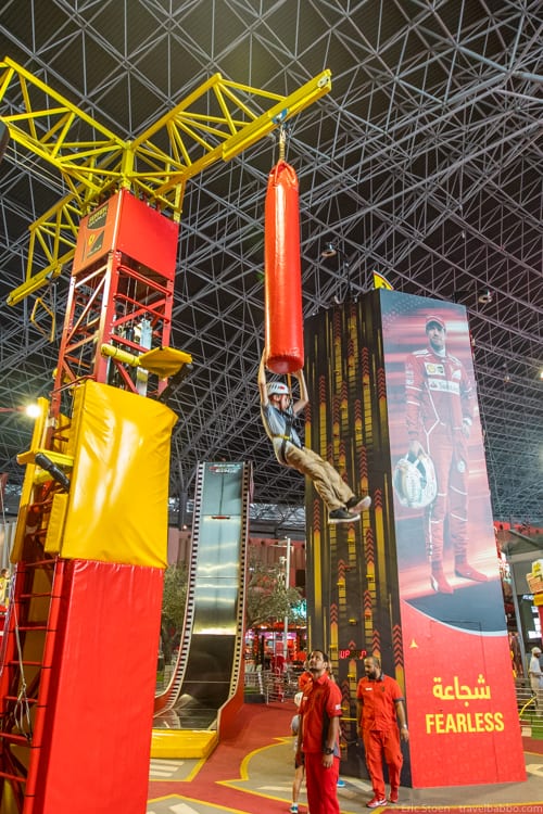 Around the world - The fearless climbing section of Ferrari World