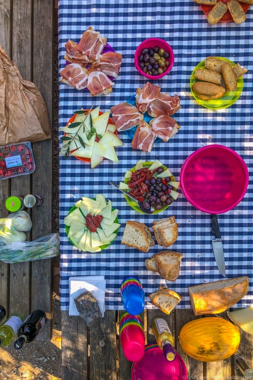 Via Francigena - Our picnic spread on day one
