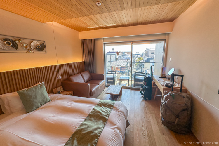 One of our rooms at Gion Elite Terrace. The other had two beds.