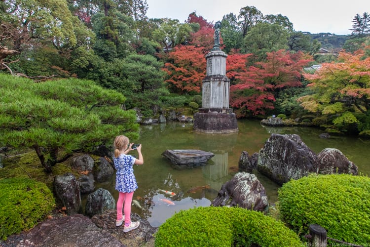 Kyoto with kids - At Chionin Temple's Yuzen Garden - well worth the entrance fee