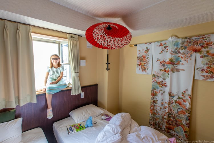 Kyoto with kids - Our room at the Kyoto Inn Gion