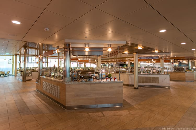 Celebrity Edge - The main buffet area at Oceanview Cafe 