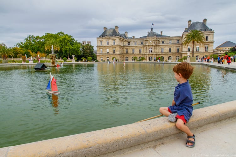 How much does a Disneyland Vacation Cost? Sailing a boat at the Luxembourg Gardens in Paris