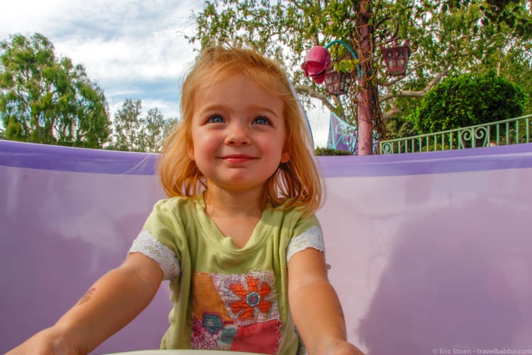 How much does a Disneyland Vacation Cost? At Disneyland's Mad Tea Party teacups 