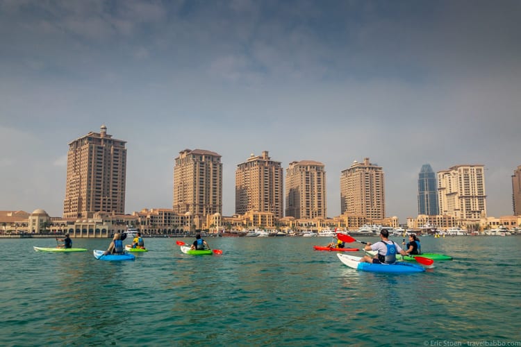 Things to do in Qatar - Kayaking through Doha