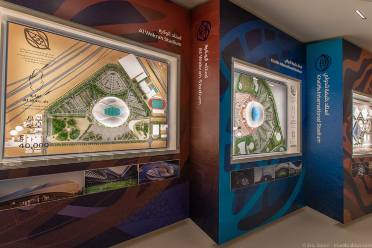 Things to do in Qatar - World Cup 2022 stadium plans at the Legacy Pavilion 