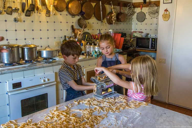 Things to do in Florence with kids - Making pasta with Let's Cook with Jacopo and Anna