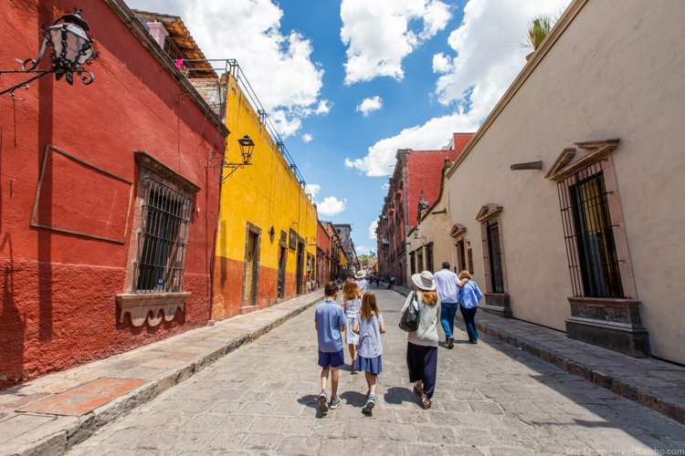 San Miguel de Allende - Being led through the streets of San Miguel del Allende by Leslie on our food tour