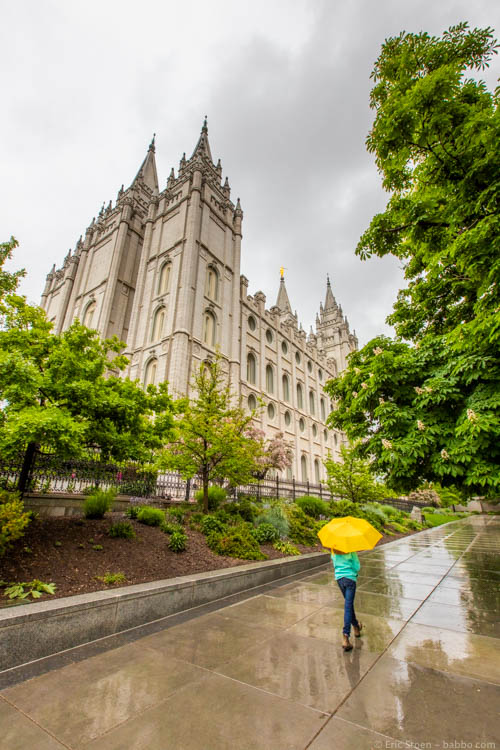 Things to Do in Salt Lake City - Temple Square in the rain