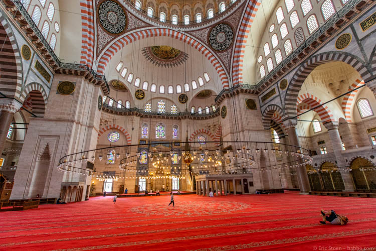 Istanbul with Kids - Inside the Mosque