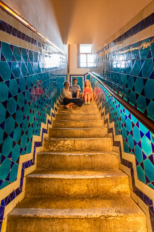 Istanbul with Kids - Loved this staircase heading up to our lunch at Pandeli 