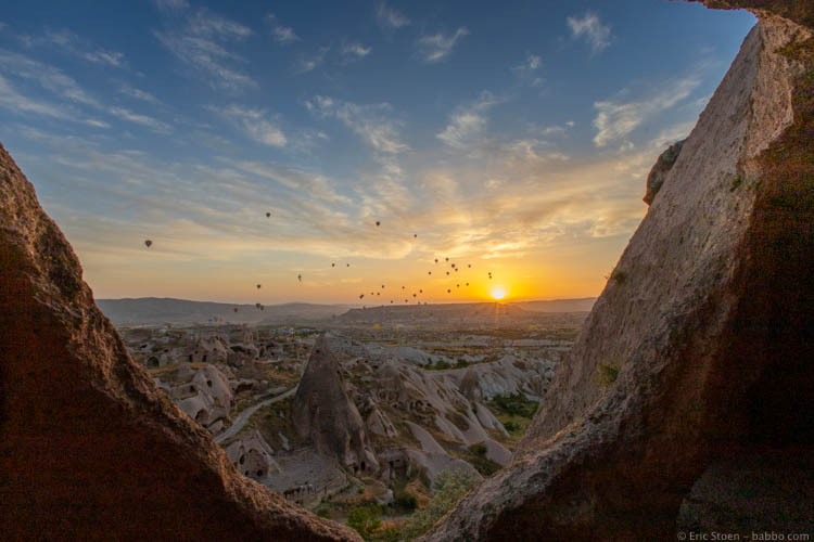 Sunrise our first morning in Cappadocia 