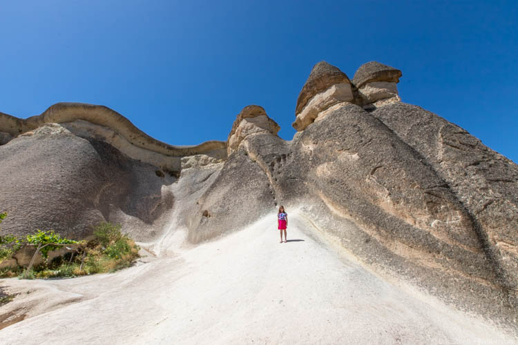 Cappadocia with Kids - Running up rocks at the fairy chimneys