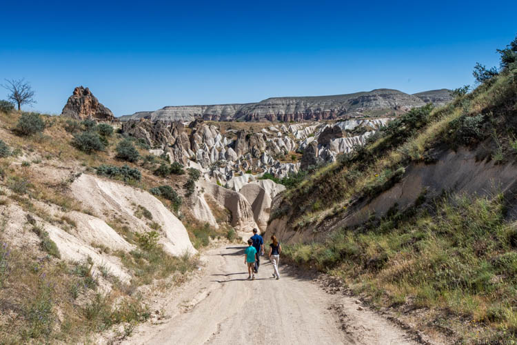 Cappadocia with Kids - Heading down into Göreme National Park for our hike