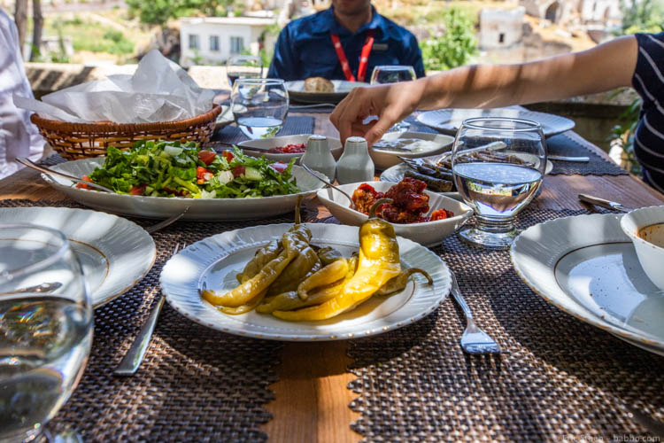 Cappadocia with Kids - Pickled peppers at Aravan Evi 