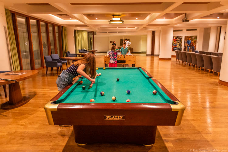 Bodrum - The game room at Kempinski Hotel Barbaros Bay Bodrum