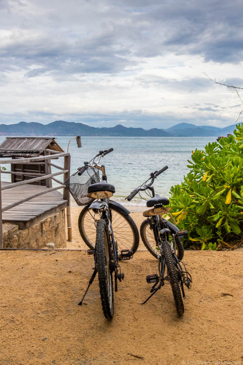 Six Senses Ninh Van Bay - Our bicycles with personalized plates